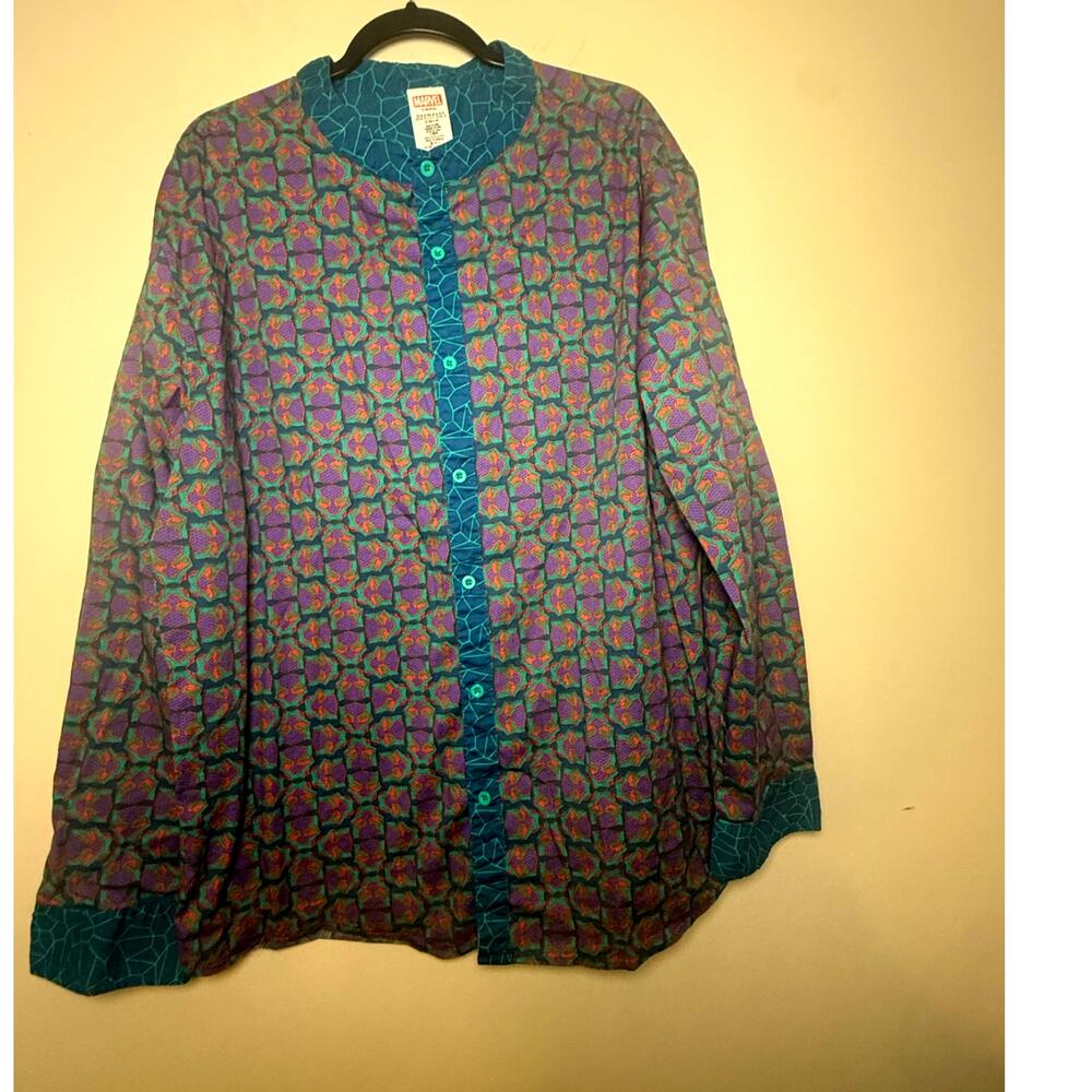 Marvel Black Panther Wakanda Forever button down men's shirt‎ size XL